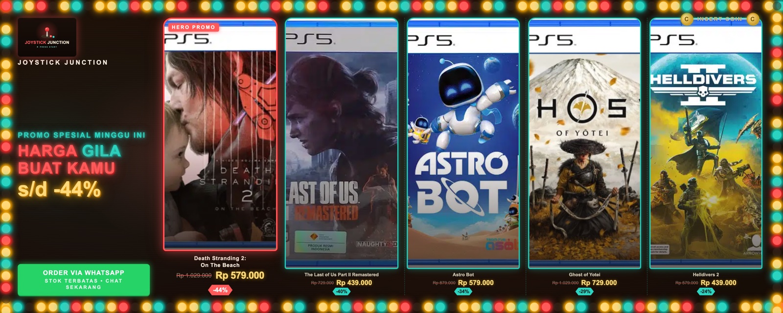 Promo PlayStation 5 - JOYSTICK JUNCTION (diskon s/d -44%)